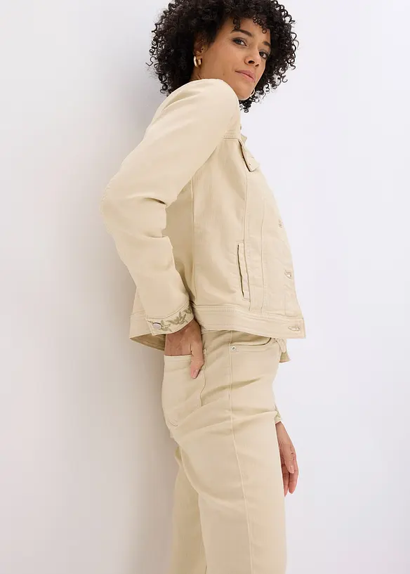 Giacca in twill con ricami, bonprix