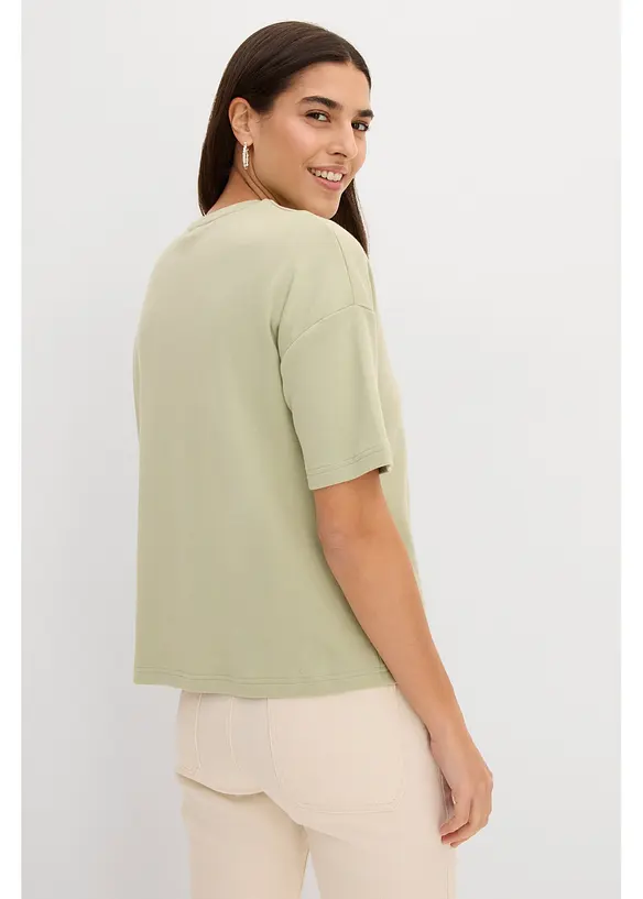 T-shirt ampia in puro cotone, bonprix