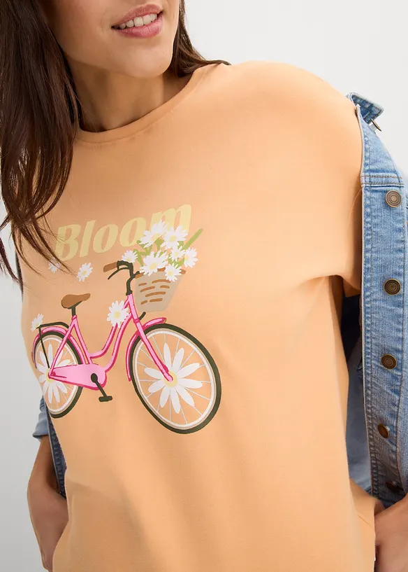 T-shirt ampia in puro cotone, bonprix