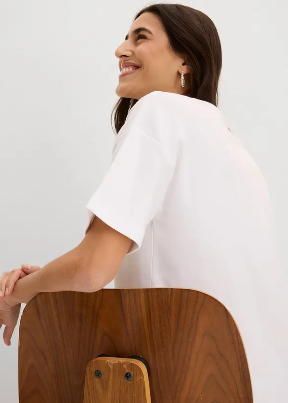 T-shirt ampia in puro cotone, bonprix