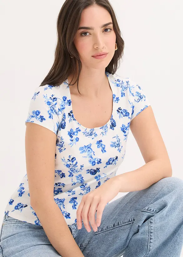 Maglia in cotone elasticizzato, bonprix