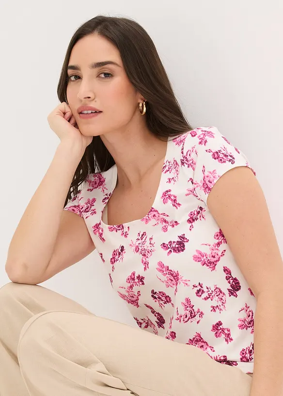 Maglia in cotone elasticizzato, bonprix