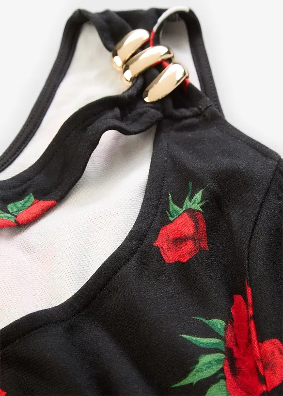 Top monospalla con dettaglio gioiello, bonprix