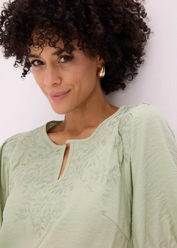 Tunica leggermente trasparente con ricami, bonprix