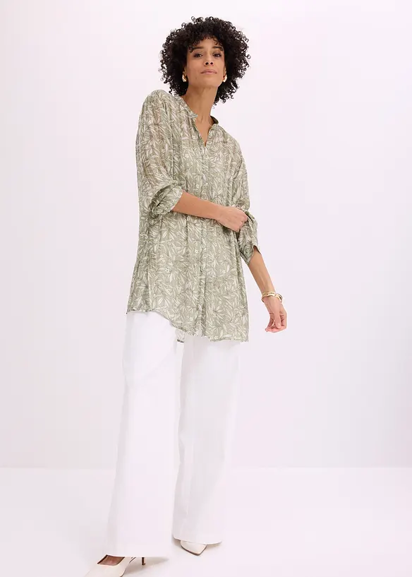 Camicetta lunga di chiffon, bonprix