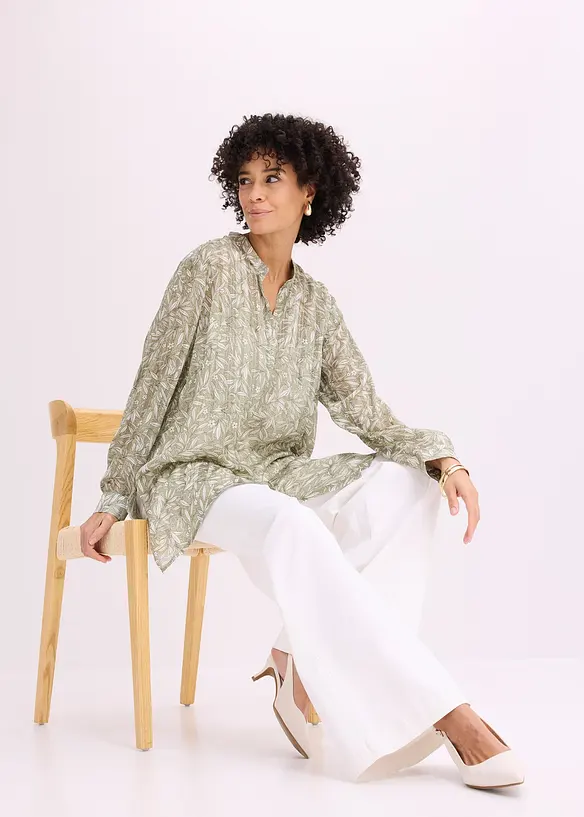 Camicetta lunga di chiffon, bonprix