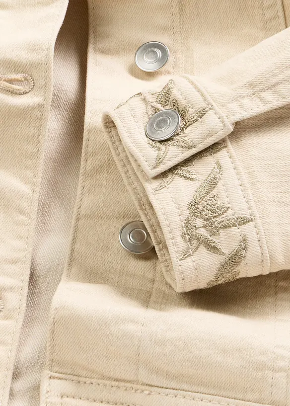 Giacca in twill con ricami, bonprix