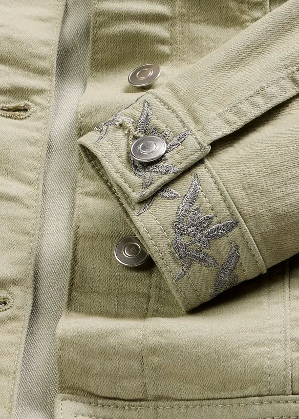 Giacca in twill con ricami, bonprix