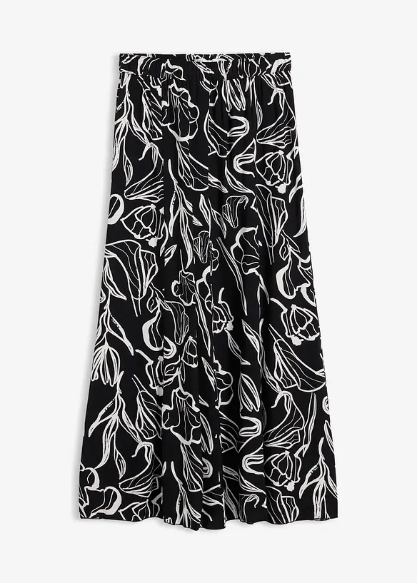 Gonna lunga in viscosa con effetto stropicciato, bonprix