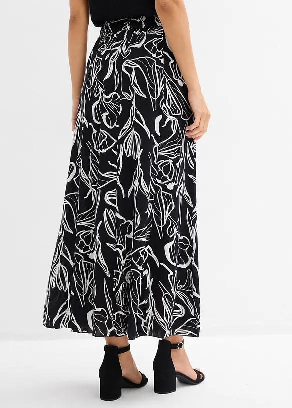 Gonna lunga in viscosa con effetto stropicciato, bonprix