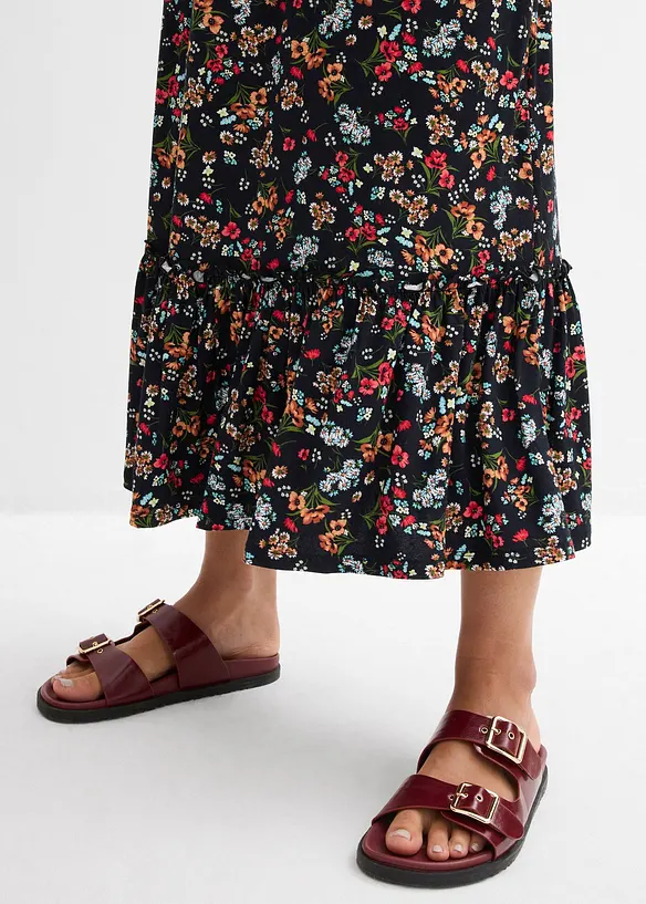 Abito midi in jersey di misto viscosa, bonprix