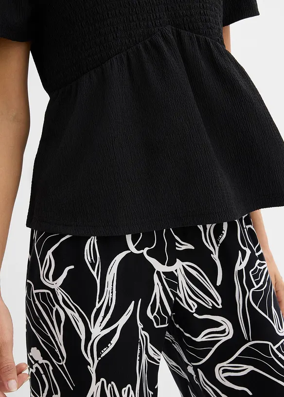 Maglia in cr&ecirc;pe operato, bonprix