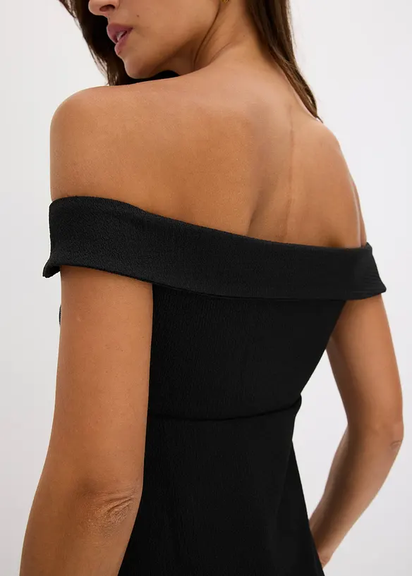 Maglia con cut-out in tessuto operato, bonprix