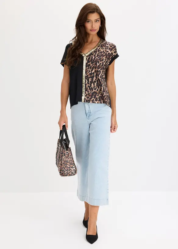 Maglia con paillettes, bonprix