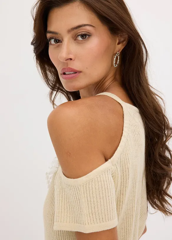 Maglia con pizzo, bonprix