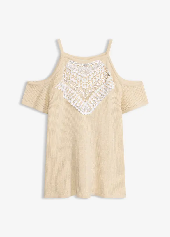 Maglia con pizzo, bonprix