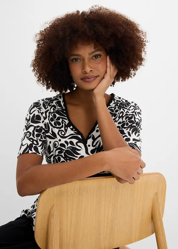 Blusa con scollatura profonda, bonprix