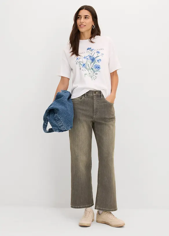 T-shirt ampia in puro cotone, bonprix