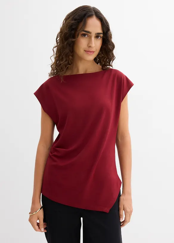 Top asimmetrico in punto di Roma, bonprix