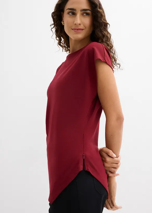 Top asimmetrico in punto di Roma, bonprix