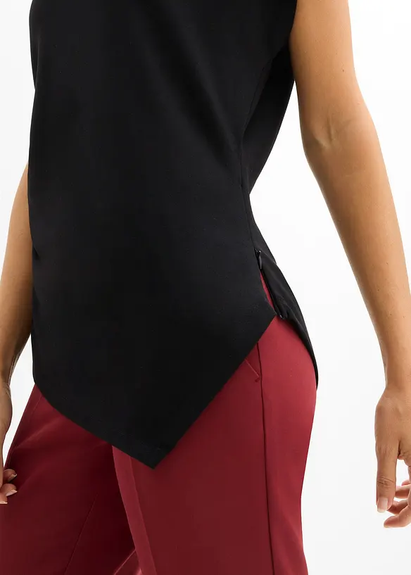 Top asimmetrico in punto di Roma, bonprix