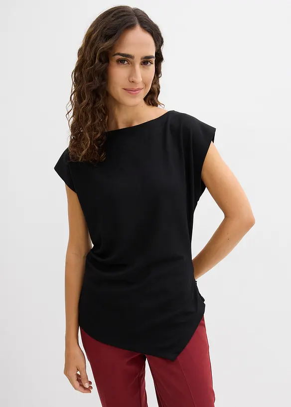 Top asimmetrico in punto di Roma, bonprix