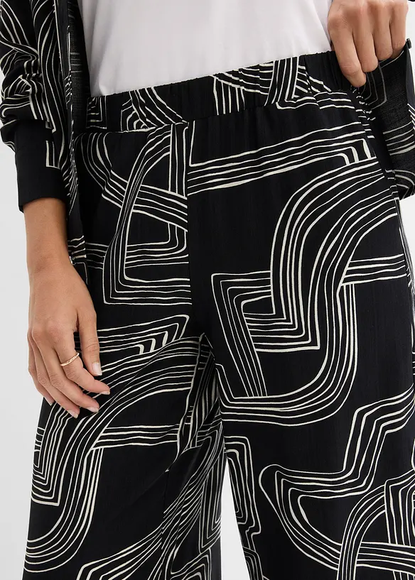 Pantaloni larghi in misto viscosa, bonprix