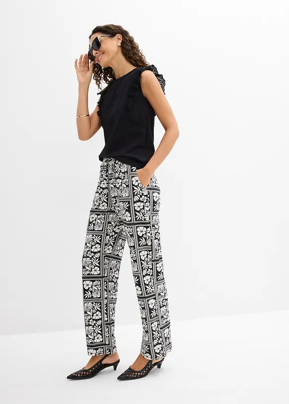 Top in misto cotone, bonprix