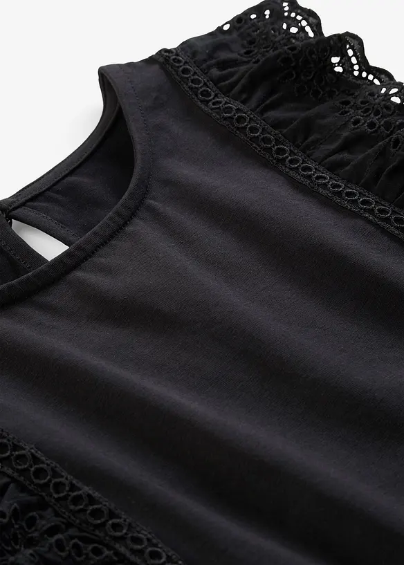 Top in misto cotone, bonprix