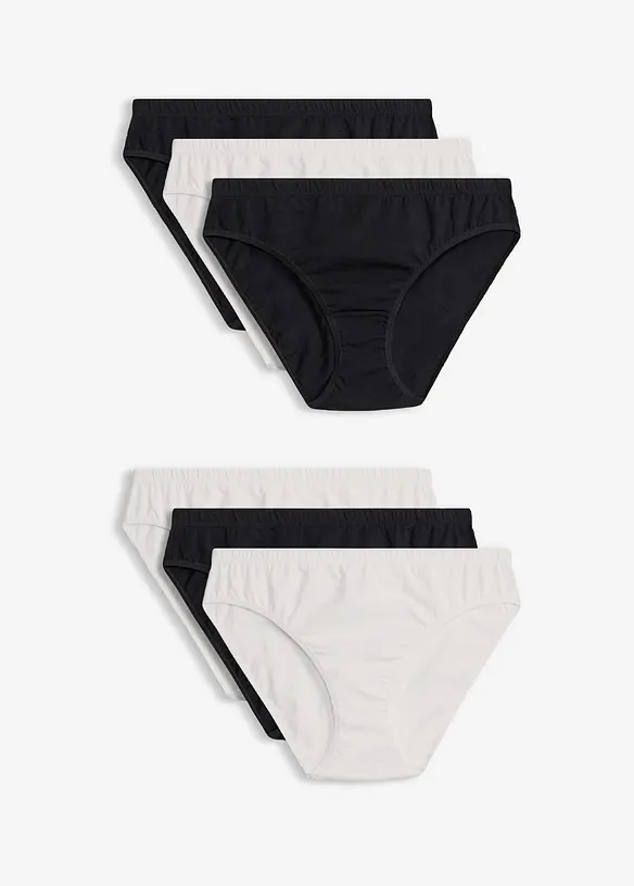 Slip in morbido cotone con stampa a forma di cuori (pacco da 6), bonprix