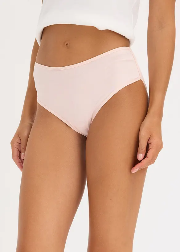 Culotte a vita alta in morbido cotone (pacco da 4), bonprix