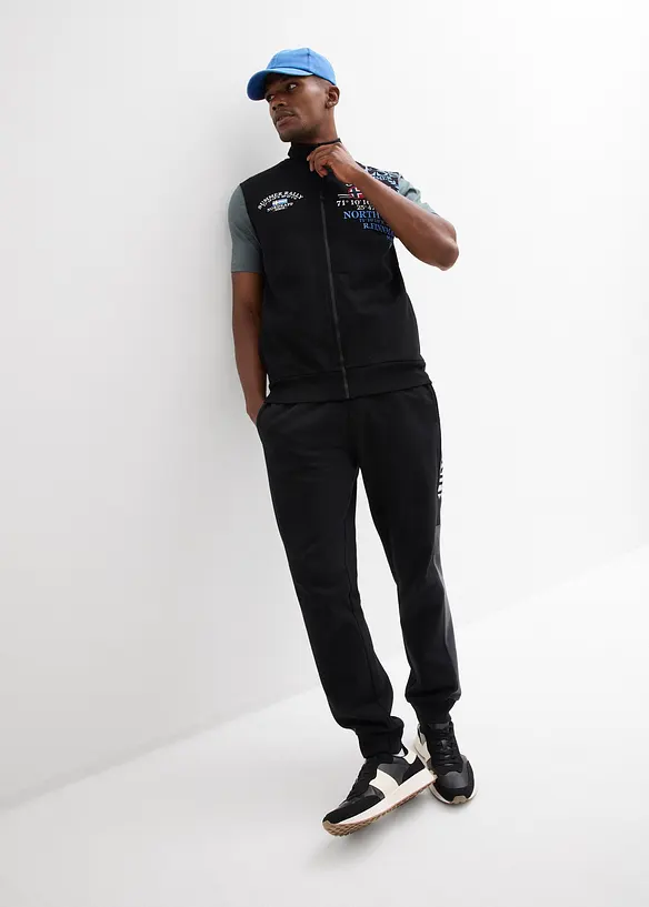 Gilet in felpa con collo dritto, bonprix