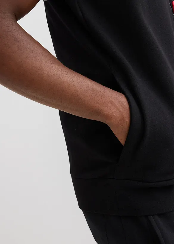 Gilet in felpa con collo dritto, bonprix