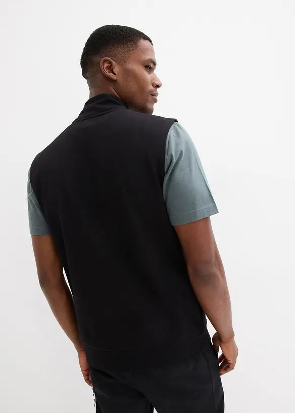 Gilet in felpa con collo dritto, bonprix