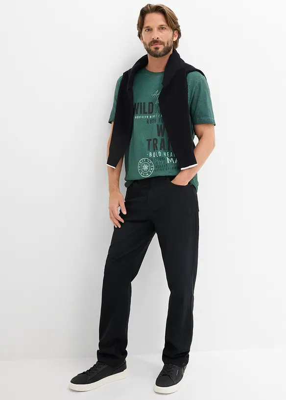 T-shirt in puro cotone biologico con effetto lavato, bonprix