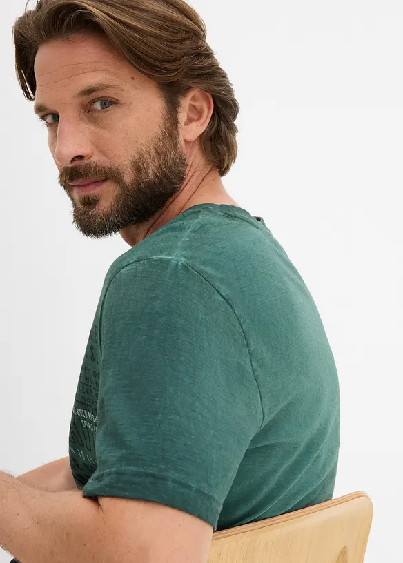 T-shirt in puro cotone biologico con effetto lavato, bonprix