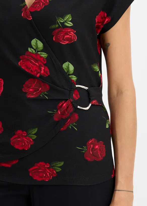 Maglia fantasia in misto viscosa morbido, bonprix