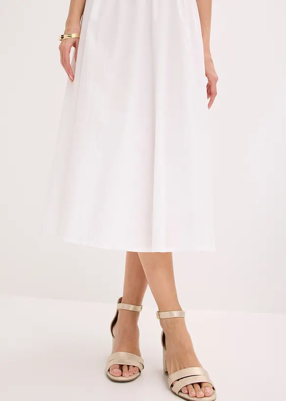 Abito in jersey di materiale misto con maniche corte e tasche, bonprix