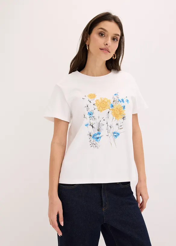 T-shirt in puro cotone, bonprix