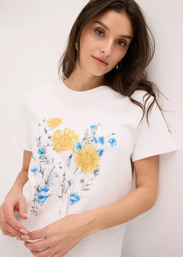 T-shirt in puro cotone, bonprix