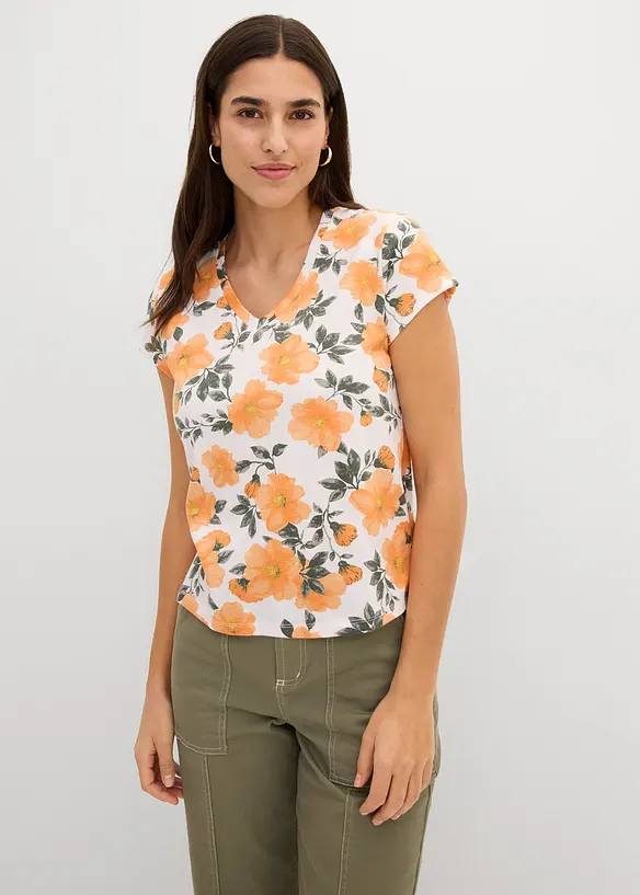 T-shirt in puro cotone, bonprix