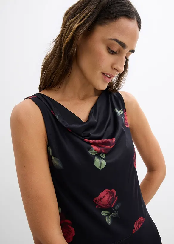 Abito midi in morbido mesh, bonprix