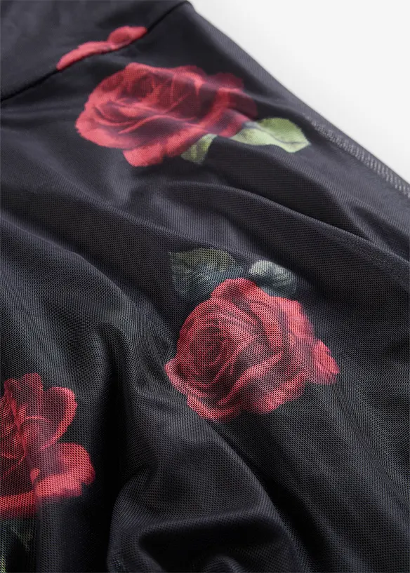 Abito midi in morbido mesh, bonprix