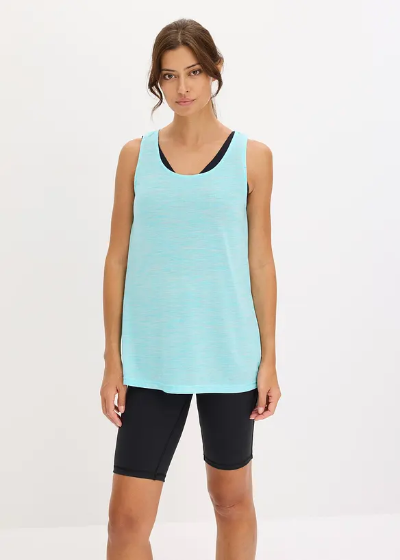 Top leggero per sport con filato fiammato, ad asciugatura rapida, bonprix