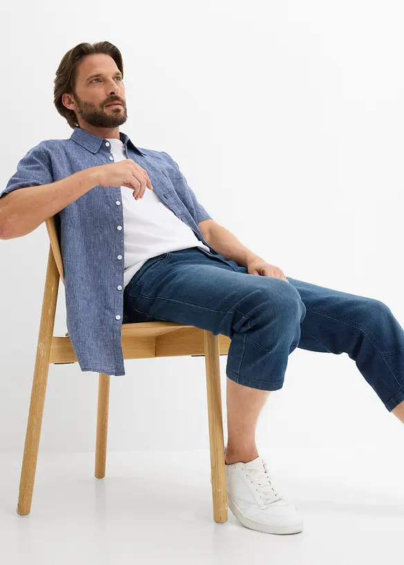 Jeans a pinocchietto leggeri con elastico in vita, slim fit, bonprix