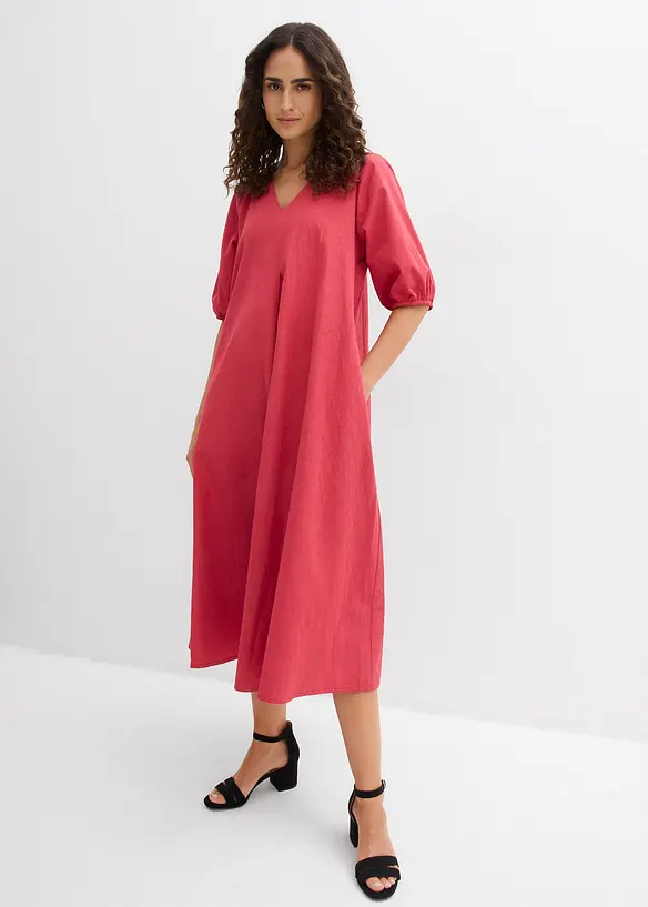 Abito midi in puro cotone, bonprix