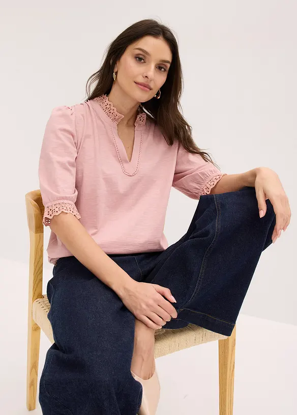 Maglia a maniche lunghe in puro cotone, bonprix