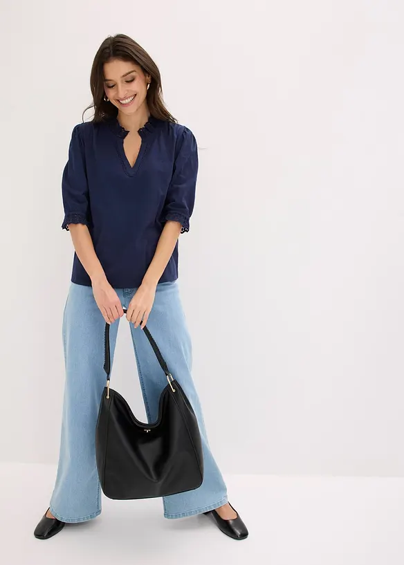 Maglia a maniche lunghe in puro cotone, bonprix