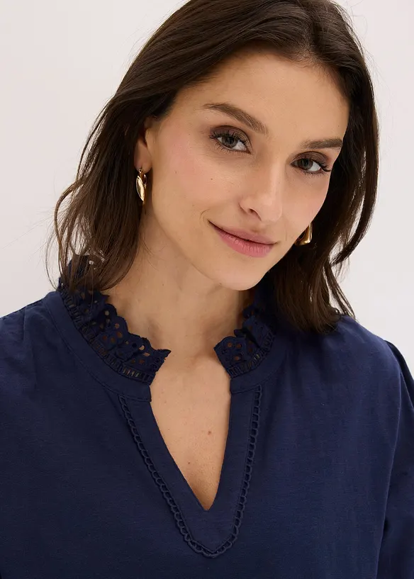 Maglia a maniche lunghe in puro cotone, bonprix