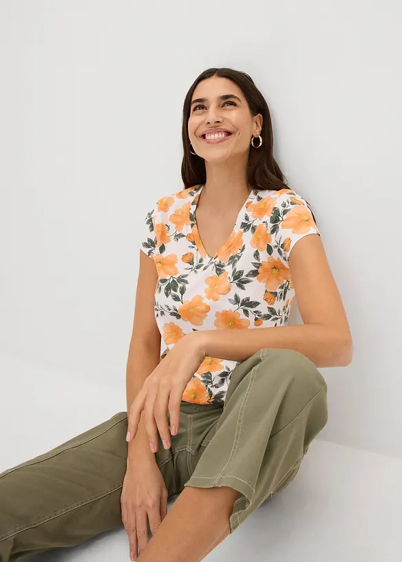 T-shirt in puro cotone, bonprix